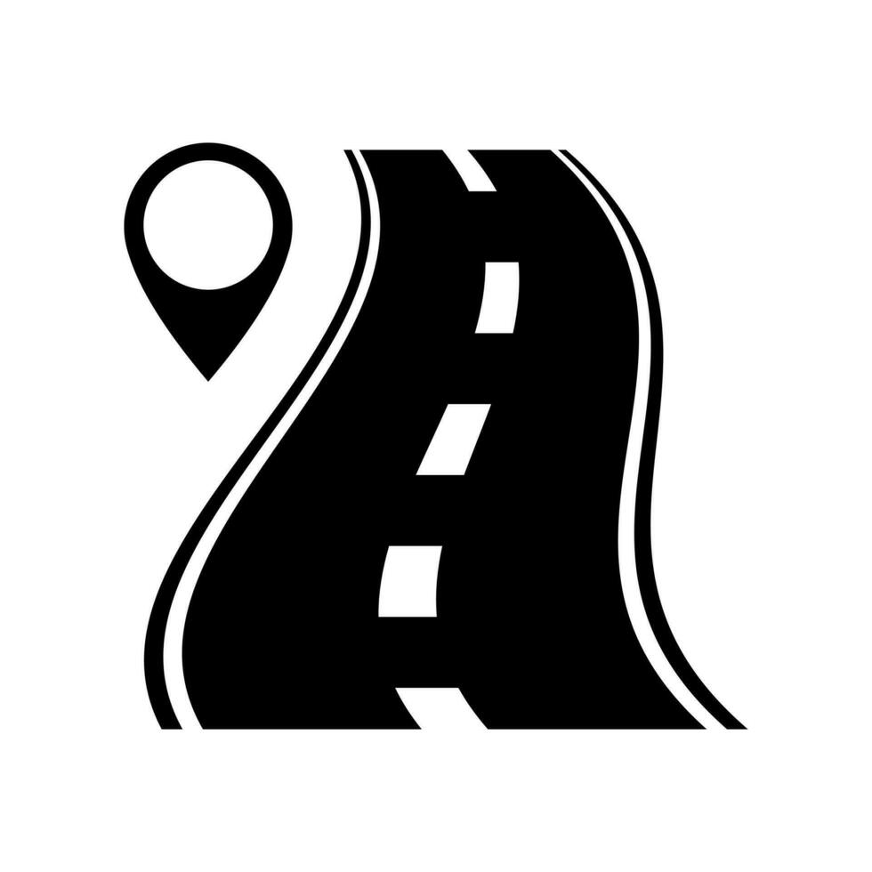 itinerario icona vettore. strada illustrazione cartello. viaggio simbolo. navigazione logo. vettore