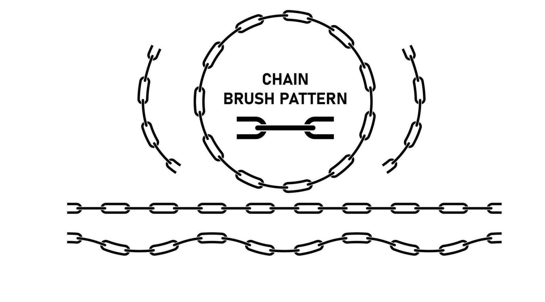 catena collegamento modello vettore spazzola