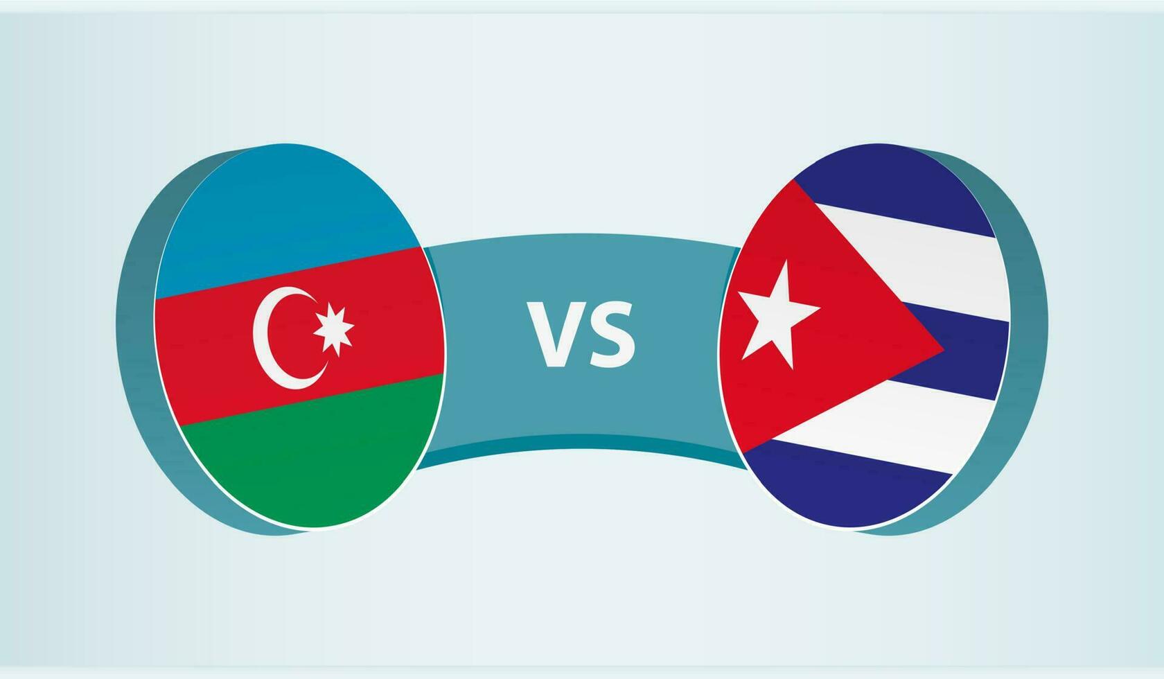 azerbaijan contro Cuba, squadra gli sport concorrenza concetto. vettore