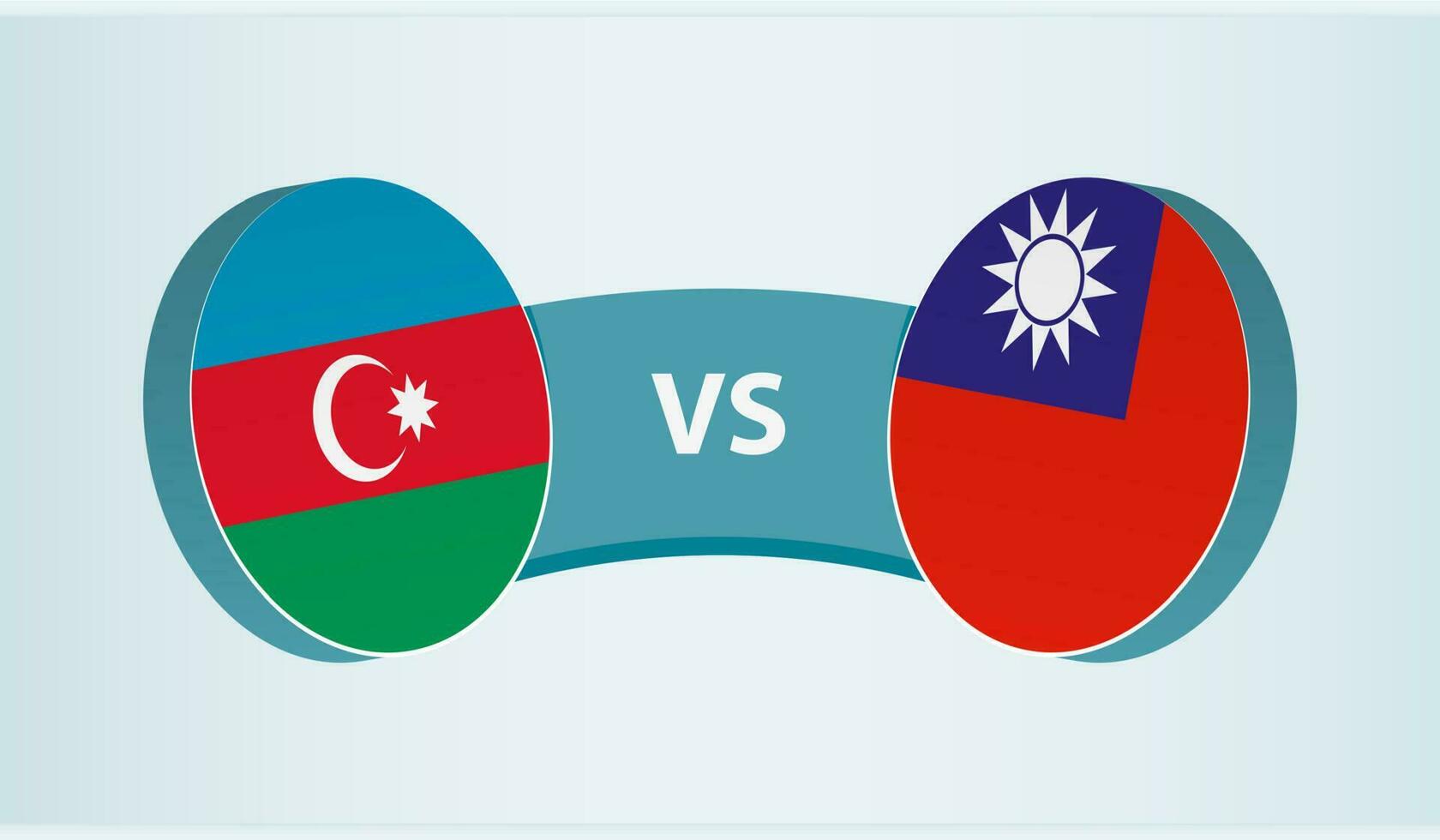 azerbaijan contro taiwan, squadra gli sport concorrenza concetto. vettore