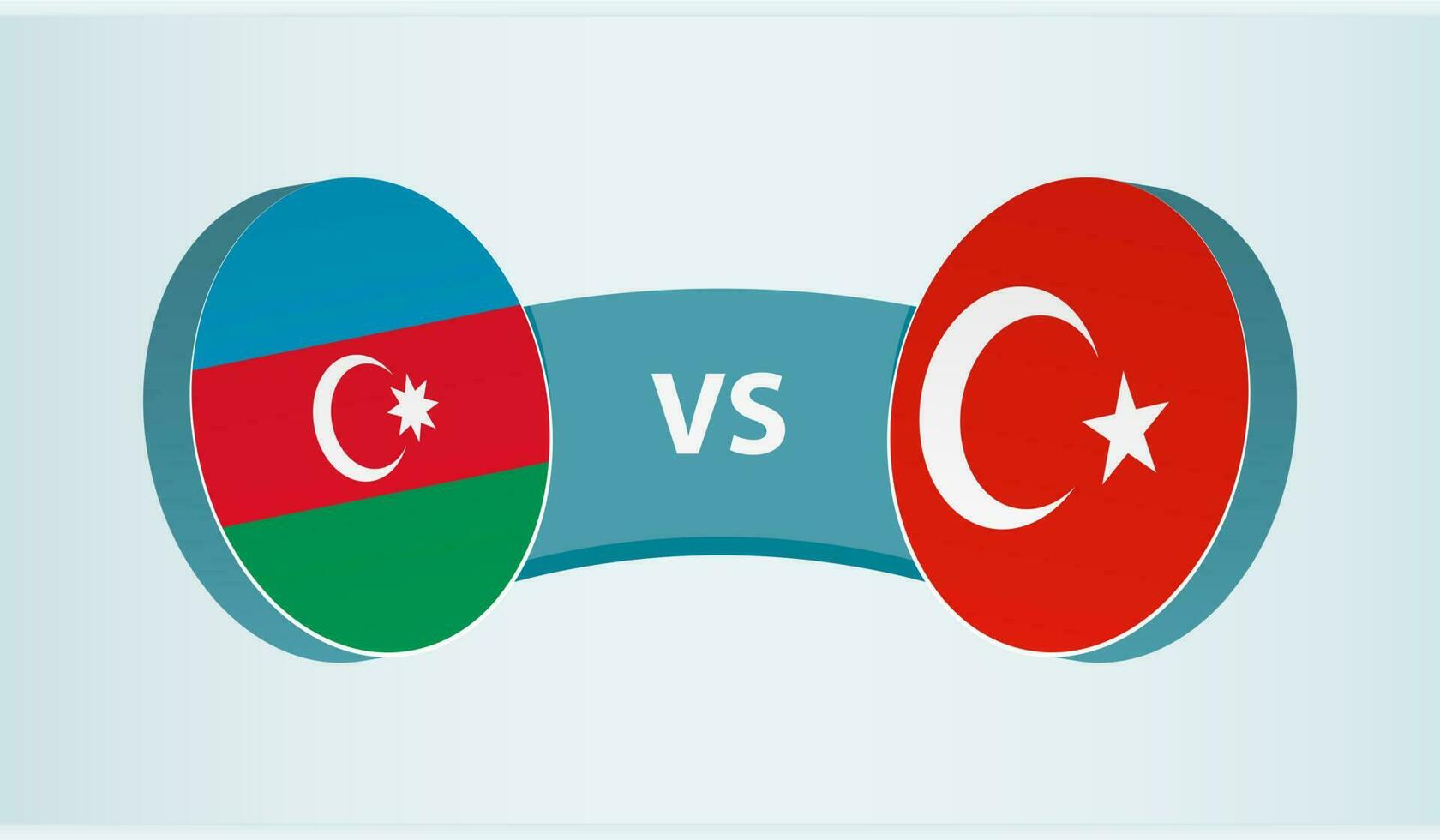 azerbaijan contro tacchino, squadra gli sport concorrenza concetto. vettore