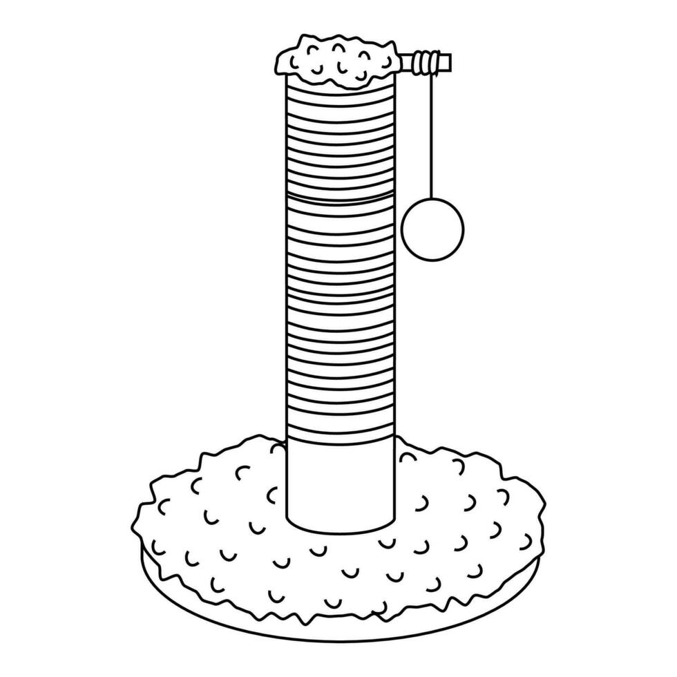un' artiglio per gatti, animali con un' giocattolo. animale cura. linea arte. vettore