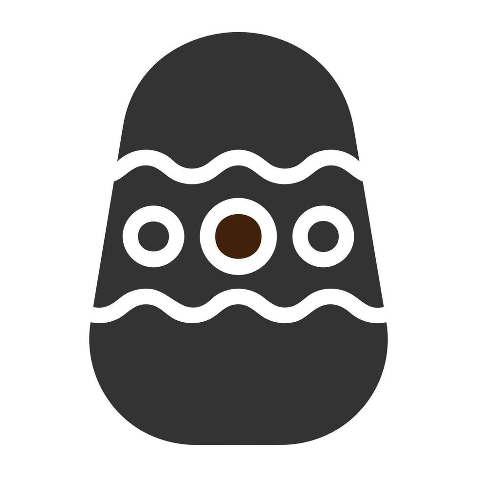 uovo icona solido grigio Marrone colore Pasqua simbolo illustrazione. vettore