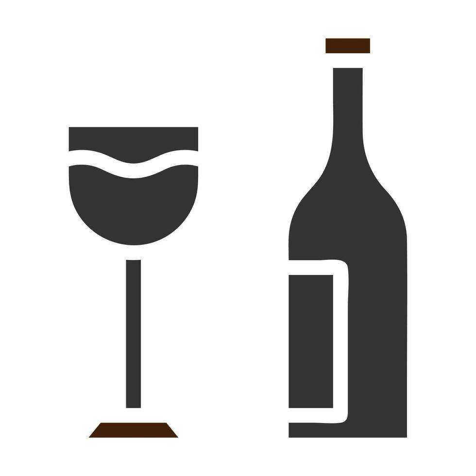 bicchiere icona solido grigio Marrone colore Pasqua simbolo illustrazione. vettore