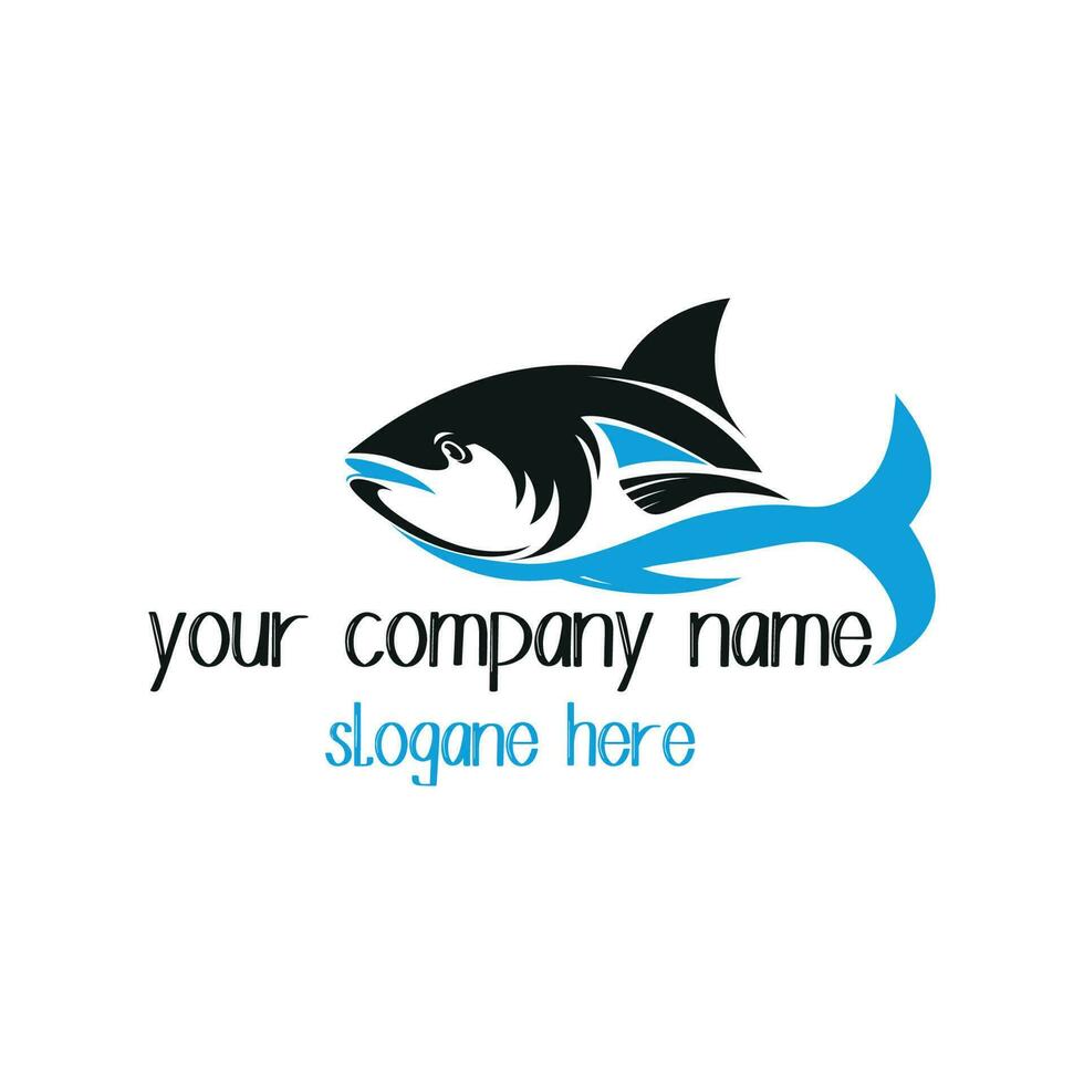 pesce logo design. vettore