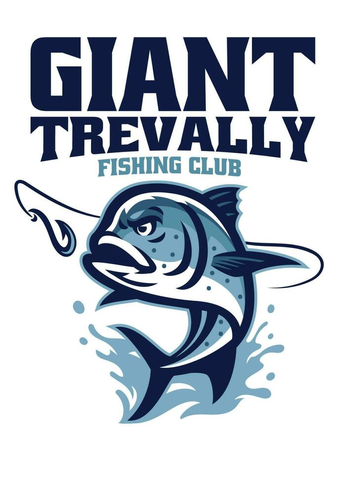 gigante carangidi pesca club logo vettore