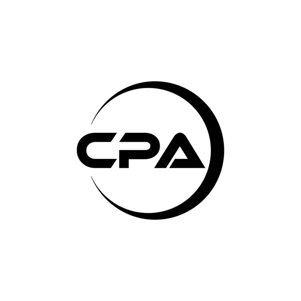 cpa lettera logo design nel illustrazione. vettore logo, calligrafia disegni per logo, manifesto, invito, eccetera.