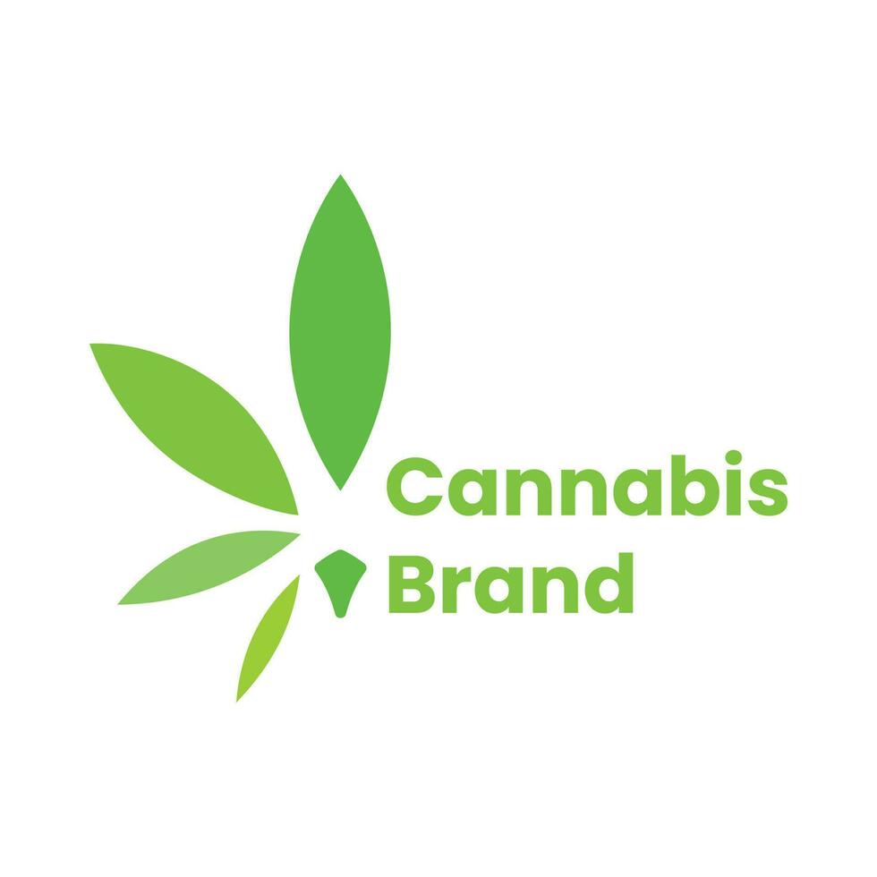 canapa foglia logo design. vettore canapa lusso moderno logo icona cartello. logotipo per CBD olio marijuana etichetta