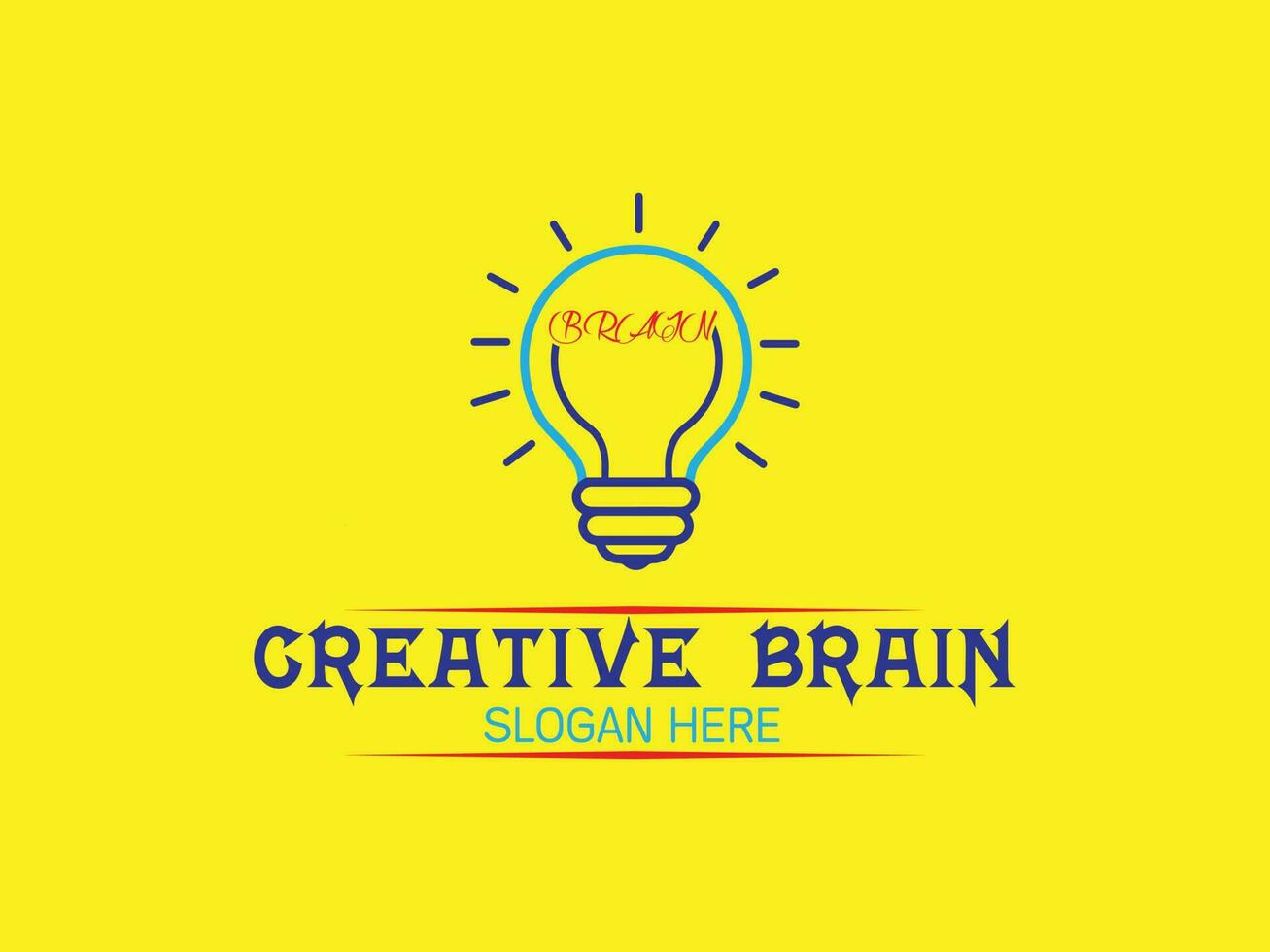 creativo cervello logo vincitore temlate vettore