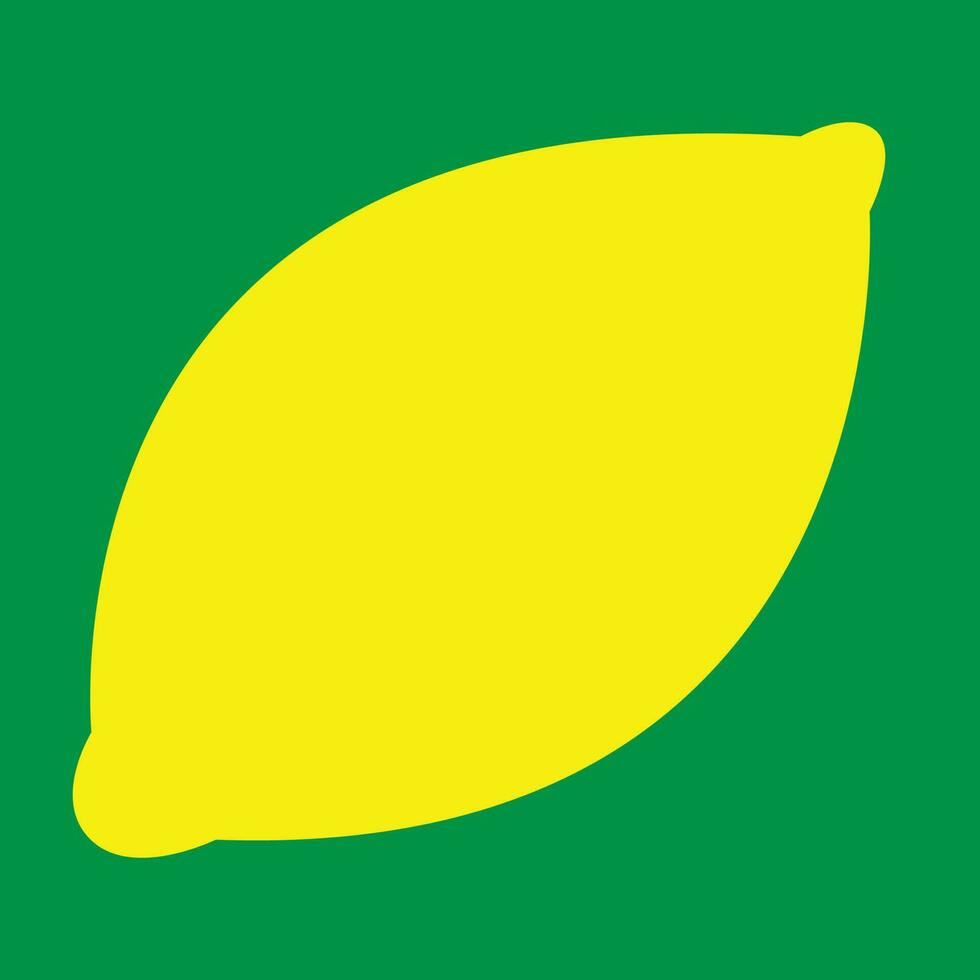 un' semplice Limone disegno, astratto Limone frutta, giallo e verde colori, Limone illustrazione vettore, adatto per segni e tag e etichette e verdura negozio bandiera e logo, minimalista disegno stile vettore