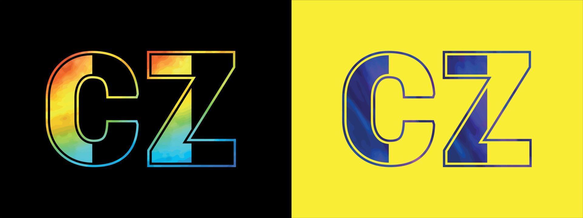 lettera cz logo design vettore modello. creativo moderno lussuoso logotipo per aziendale attività commerciale identità