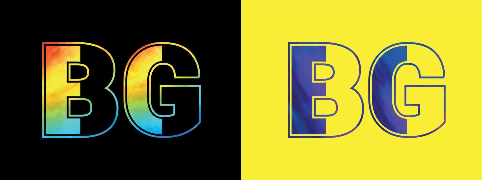 unico bg lettera logo icona vettore modello. premio elegante alfabeto logo design per aziendale attività commerciale