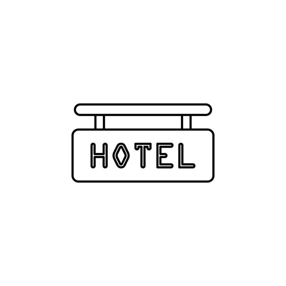 Hotel cartello vettore icona illustrazione