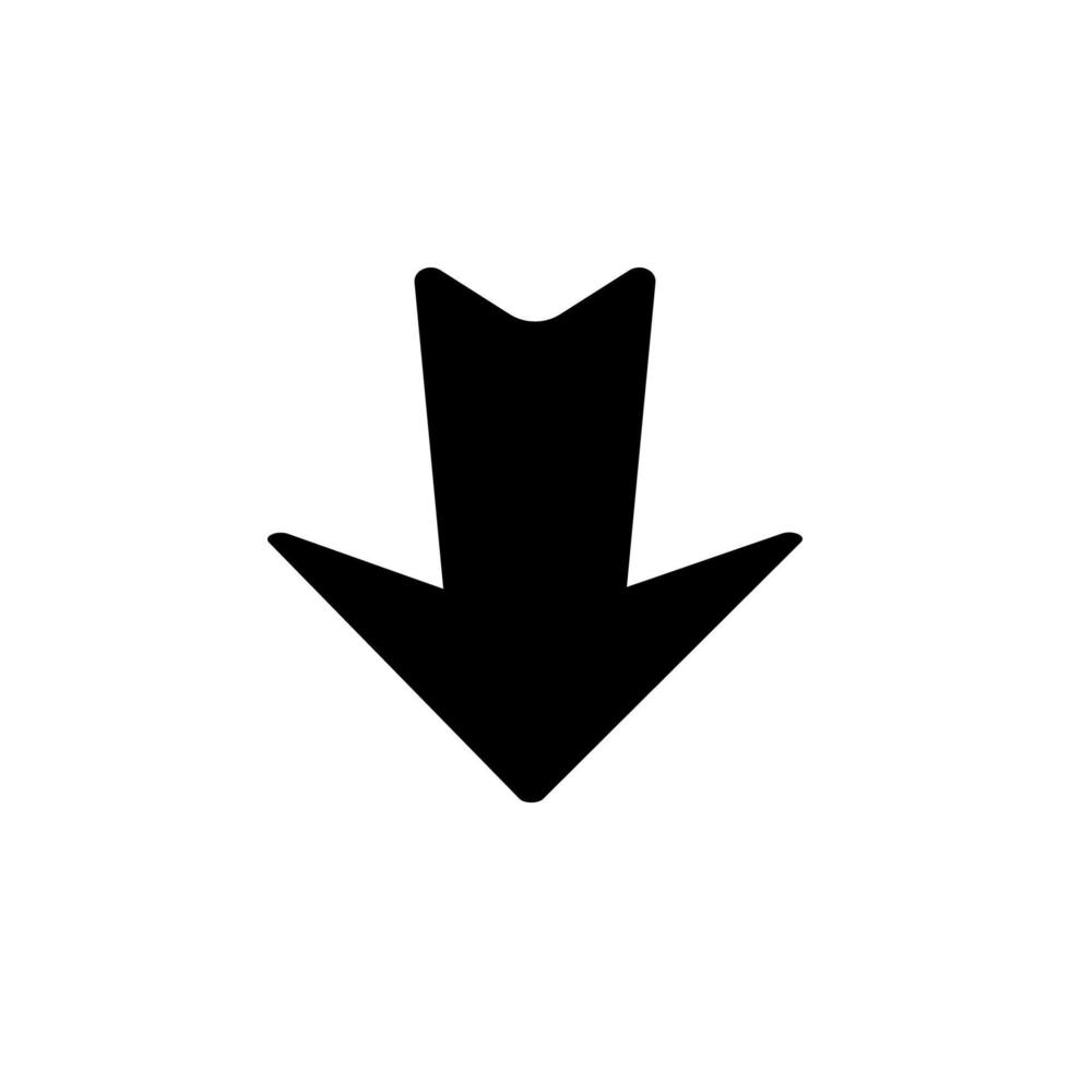 freccia giù vettore icona illustrazione