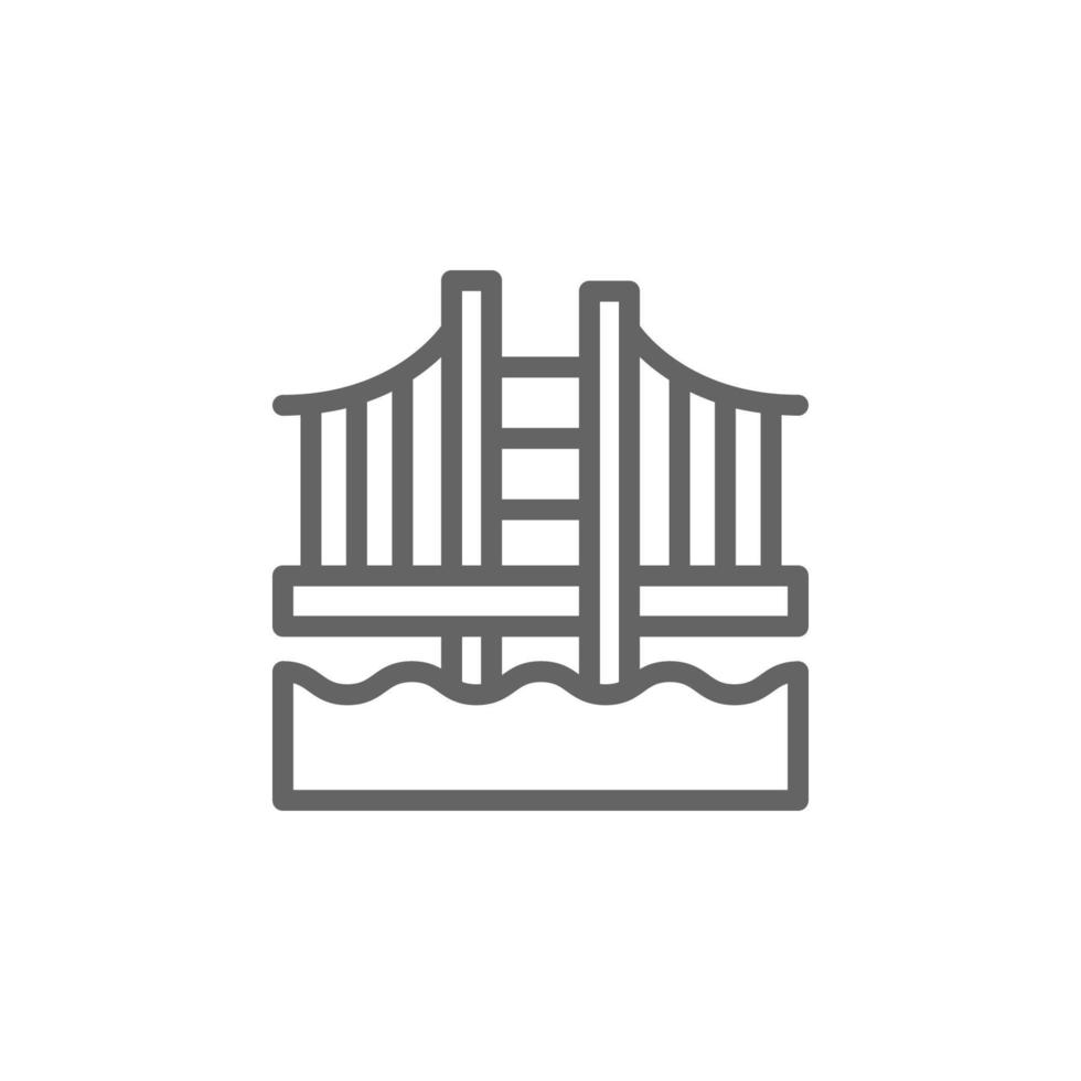 d'oro cancello ponte vettore icona illustrazione