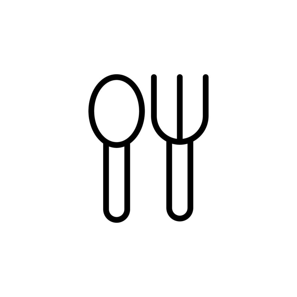 cucchiaio forchetta vettore icona illustrazione