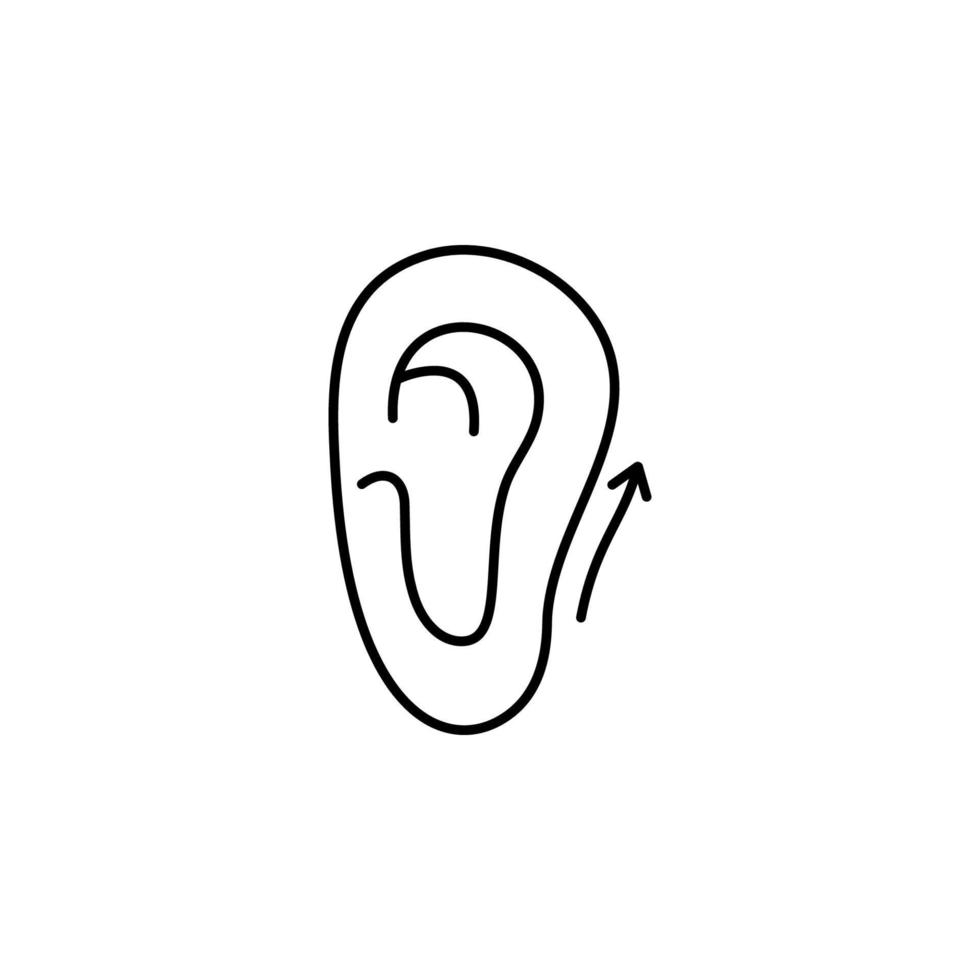orecchio, plastica chirurgia vettore icona illustrazione