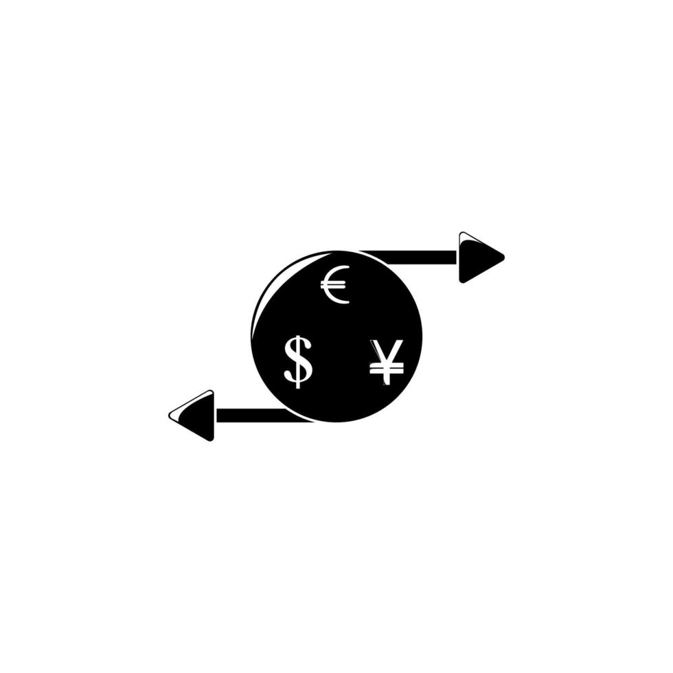 moneta scambio cartello vettore icona illustrazione