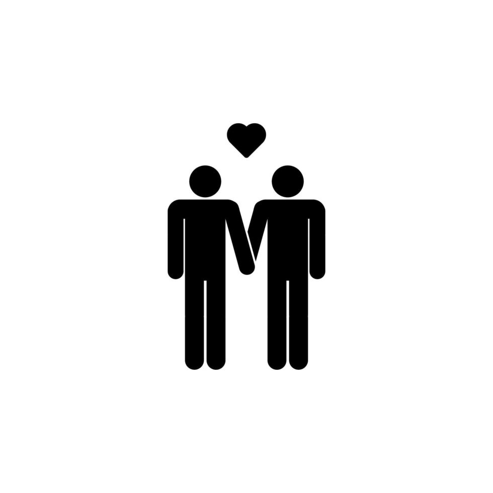 gay coppia nel amore vettore icona illustrazione