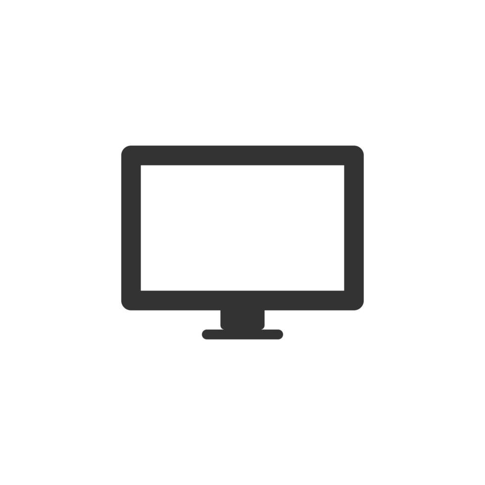 computer schermo isolato semplice vettore icona illustrazione