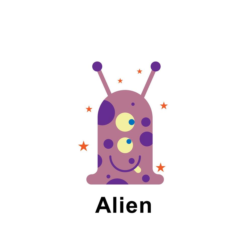 spazio, alieno colore vettore icona illustrazione