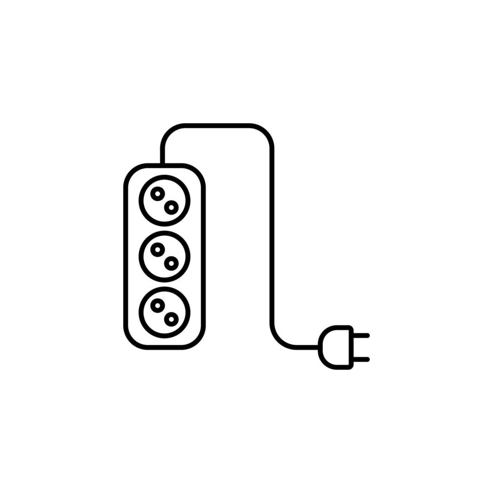 elettrico estensione cordone linea vettore icona illustrazione