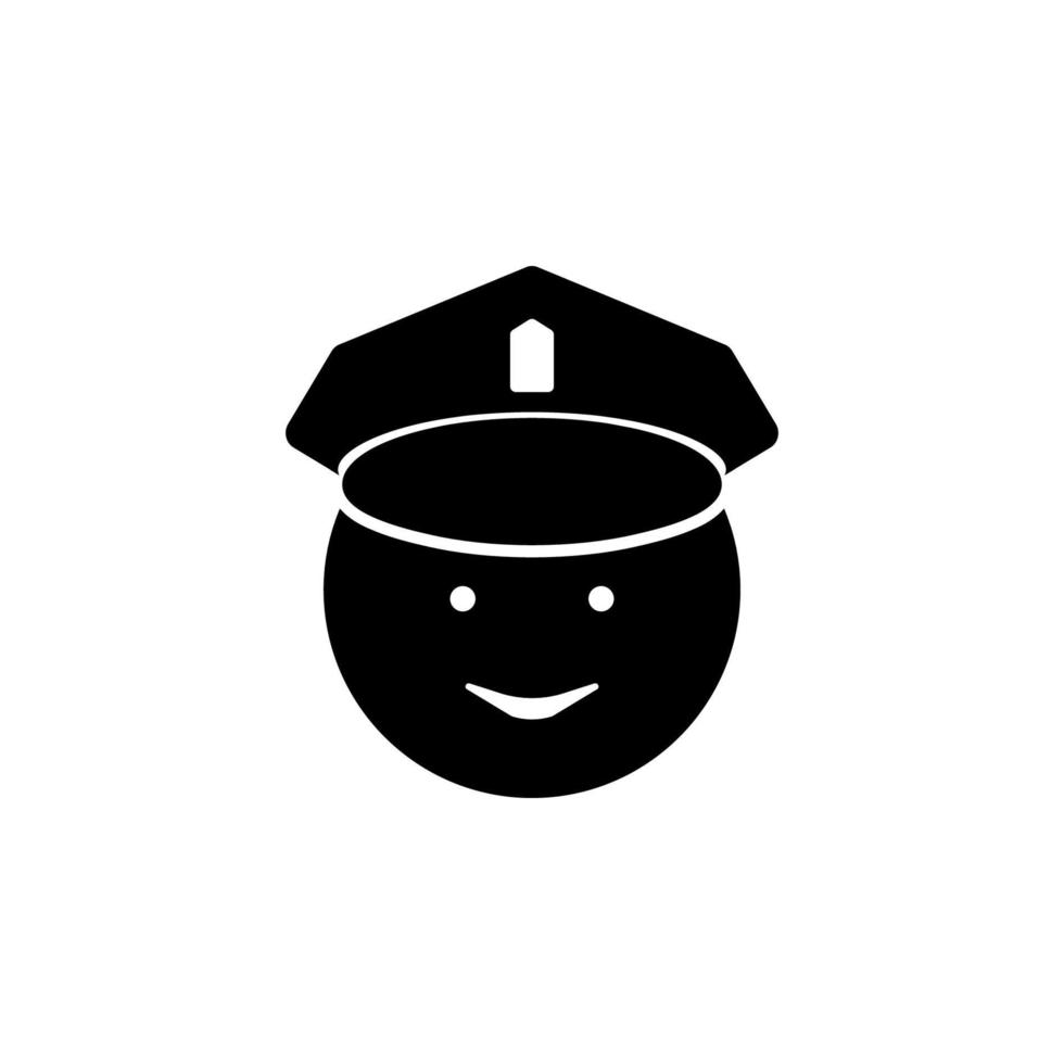viso di un' poliziotto vettore icona illustrazione