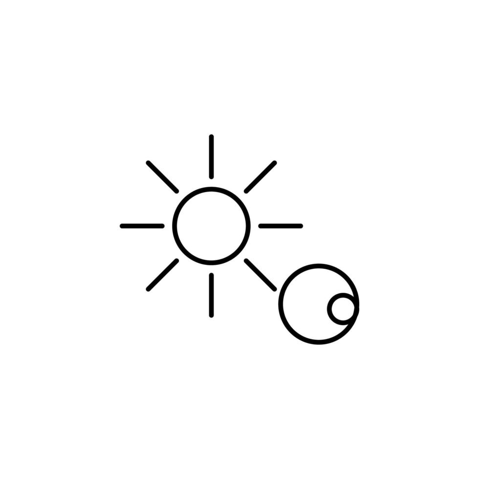 eclisse di il sole linea vettore icona illustrazione
