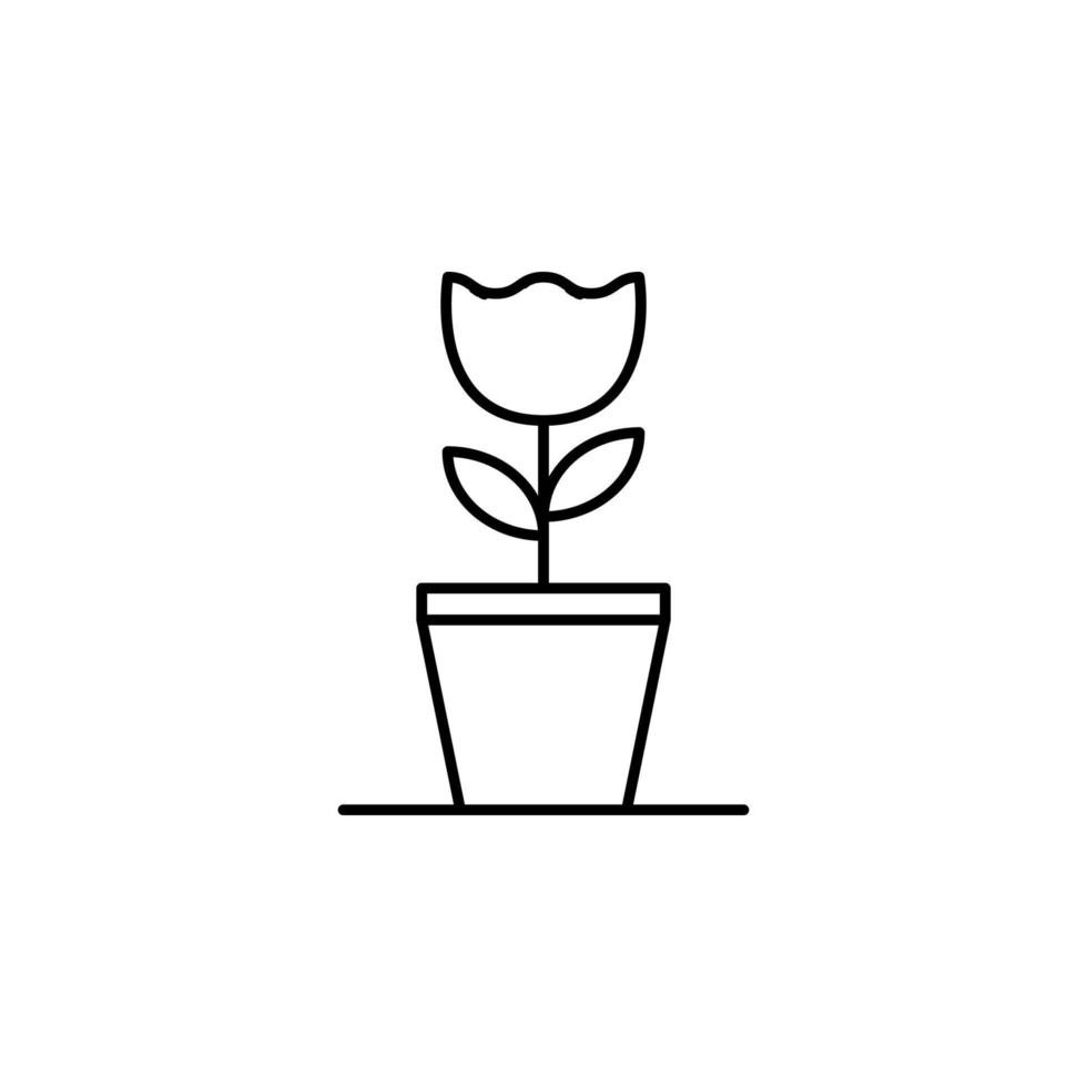 fiore, Pasqua, tulipano, pianta vettore icona illustrazione