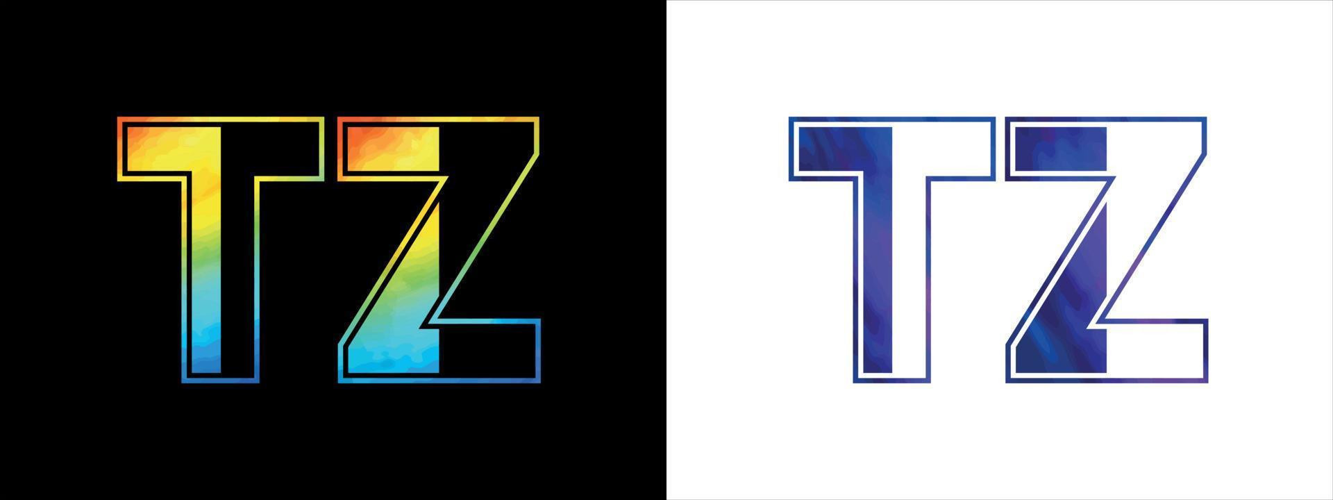 lettera tz logo design vettore modello. creativo moderno lussuoso logotipo per aziendale attività commerciale identità