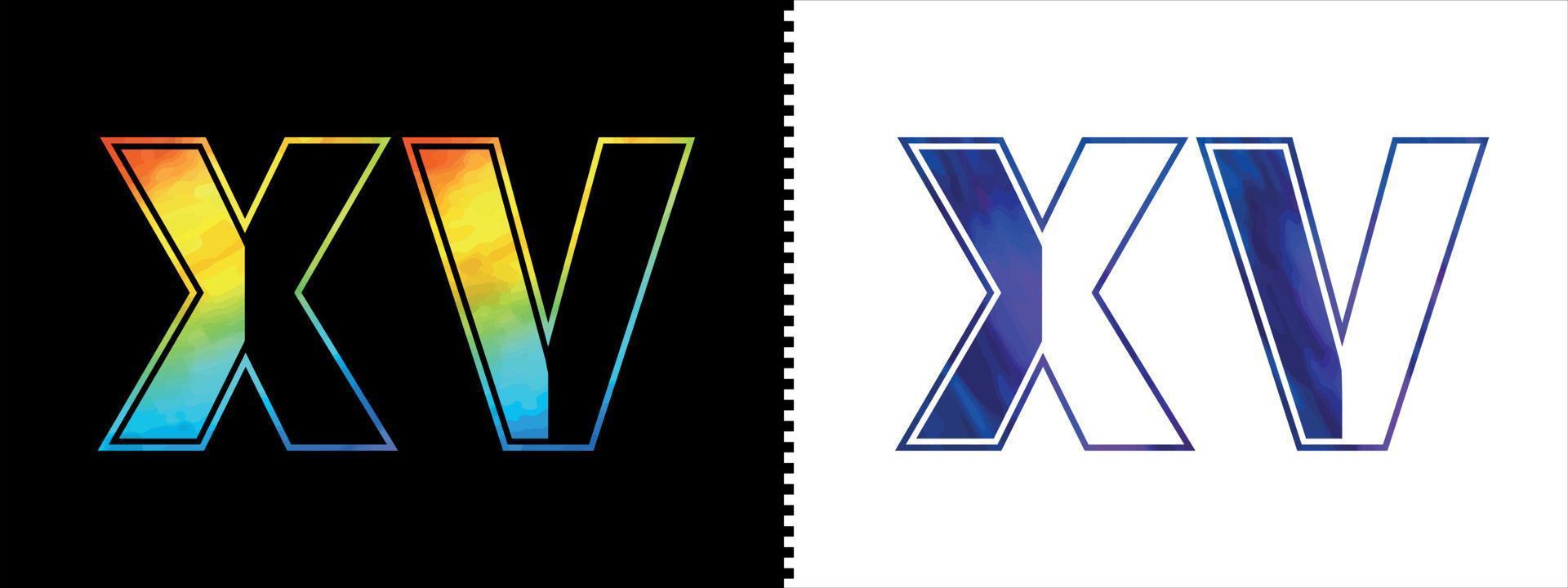 lettera xv logo design vettore modello. creativo moderno lussuoso logotipo per aziendale attività commerciale identità