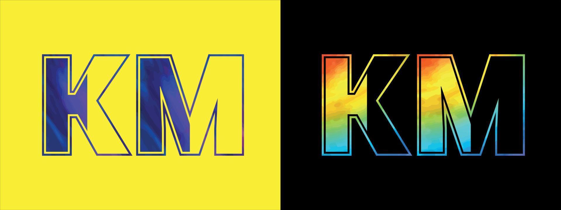 lettera km logo design vettore modello. creativo moderno lussuoso logotipo per aziendale attività commerciale identità