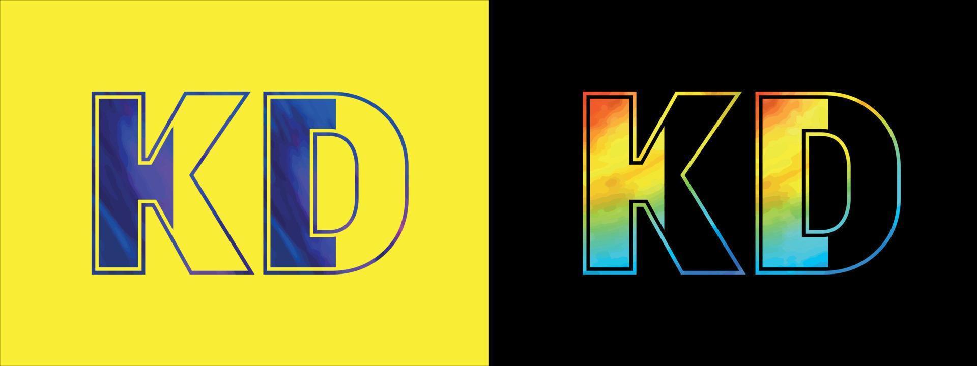 lettera kd logo design vettore modello. creativo moderno lussuoso logotipo per aziendale attività commerciale identità
