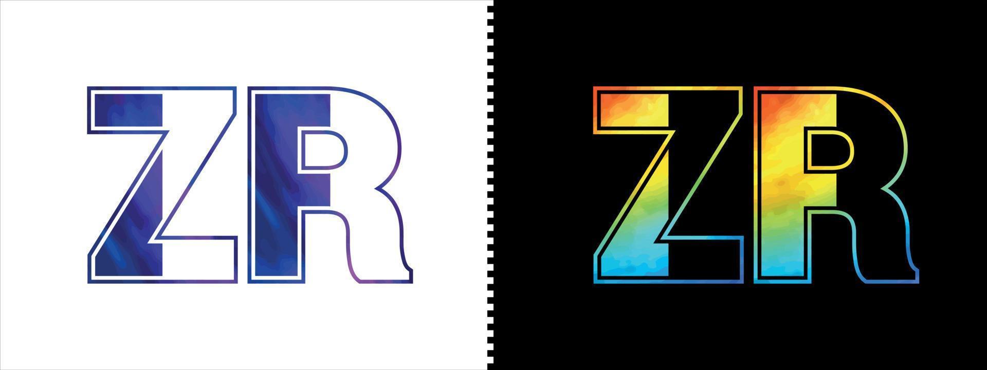 unico zr lettera logo icona vettore modello. premio elegante alfabeto logo design per aziendale attività commerciale
