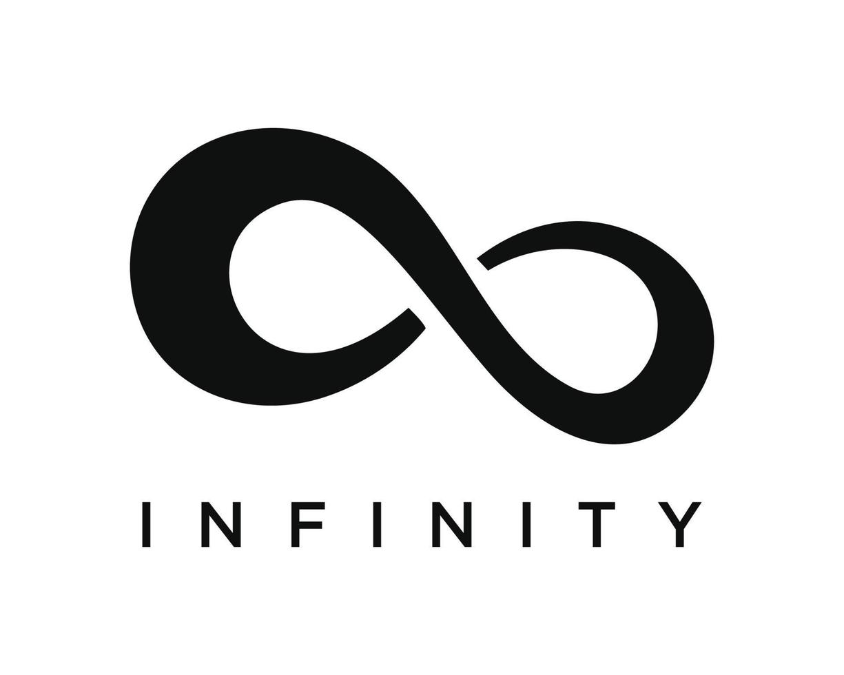 infinito logo design vettore illustrazione