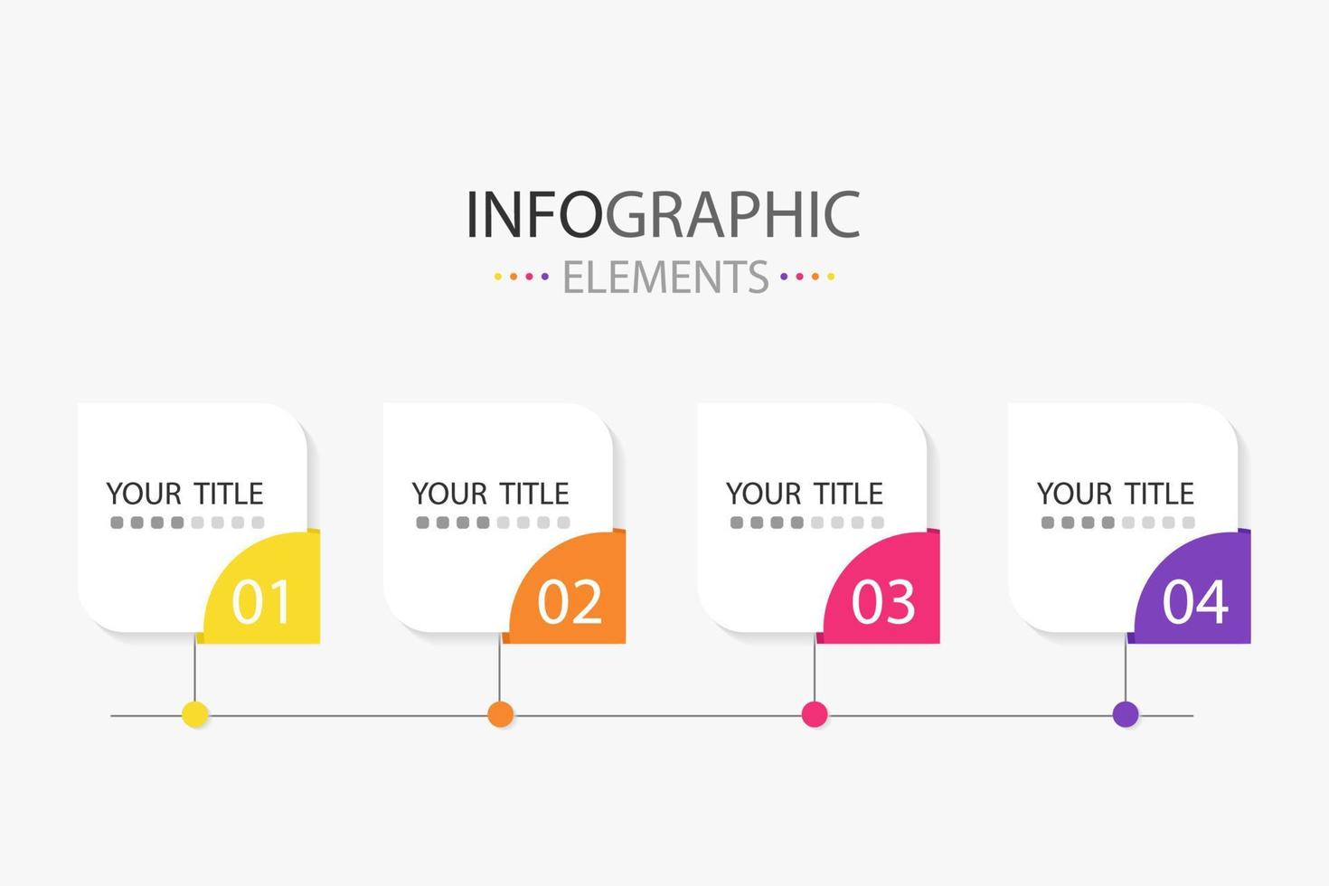 impostato di moderno testo scatola infografica elementi 3d piazza forma e linea per uso nel attività commerciale. infografica elementi con 4 colori. vettore