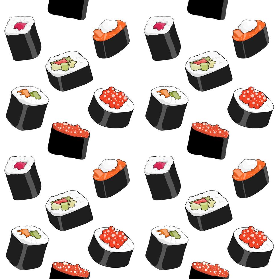 Sushi sfondo modello. vettore illustrazione.