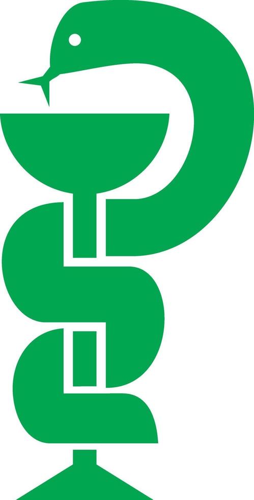 simbolo medico serpente e ciotola vettore