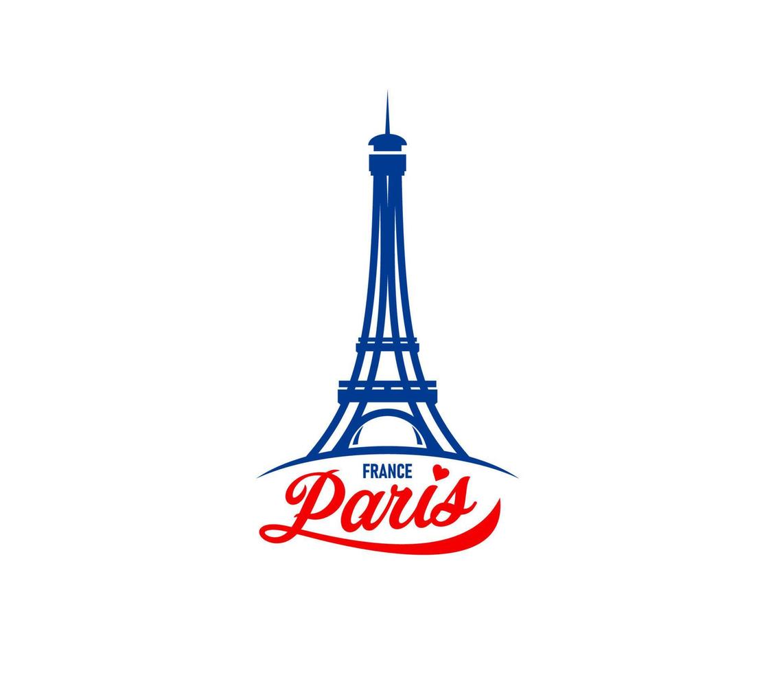 Parigi romantico viaggio simbolo con eiffel Torre vettore
