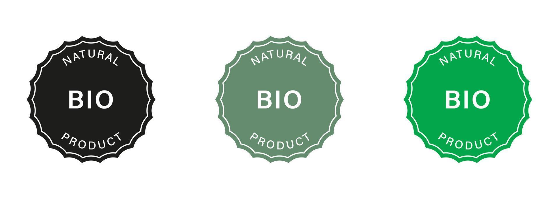 gratuito ogm linea verde e nero francobollo impostare. naturale non ogm cibo etichetta. no geneticamente modificato ingredienti cartello. bio eco vegano cibo. vegetariano biologico Prodotto etichetta. isolato vettore illustrazione.