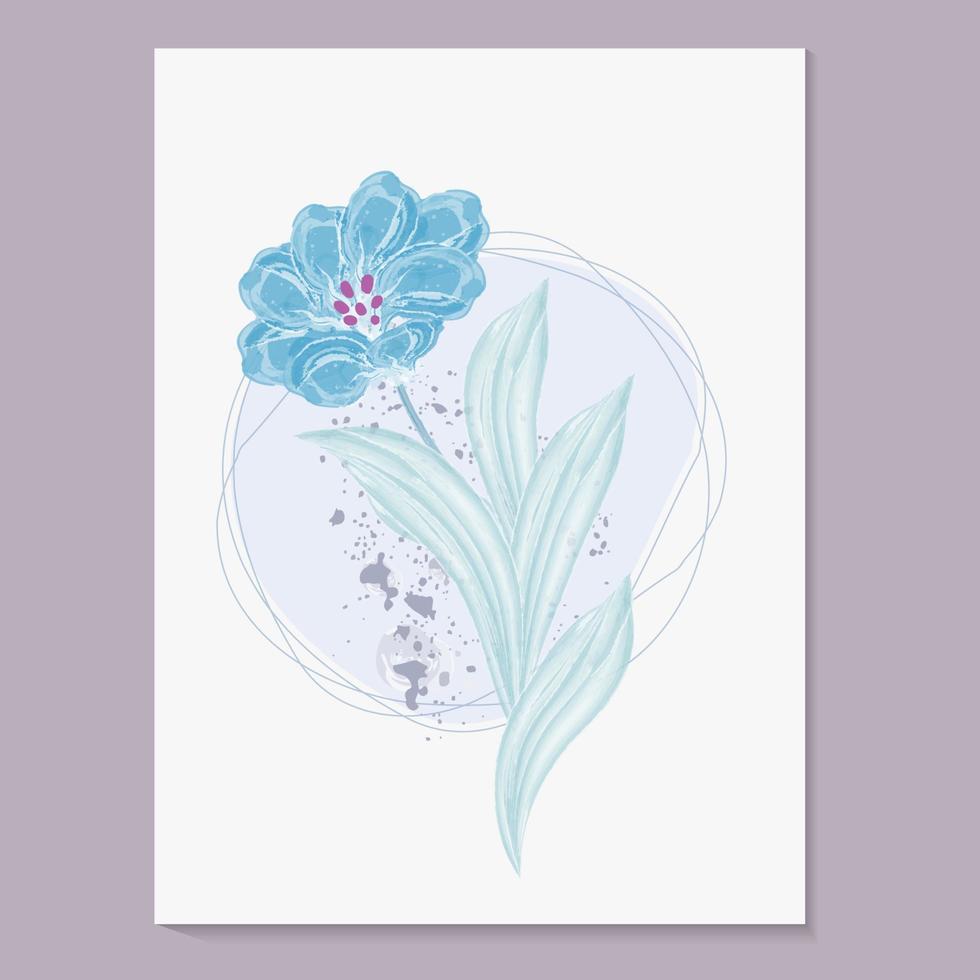 fiori su isolato sfondo. acqua colore floreale illustrazioni per saluto carte o inviti. botanico disegno di fiore con le foglie vettore