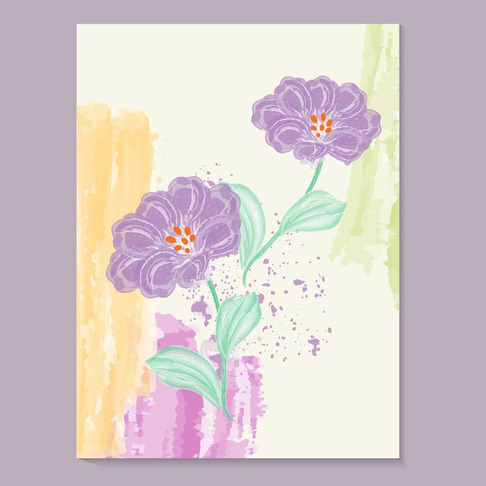 fiori su isolato sfondo. acqua colore floreale illustrazioni per saluto carte o inviti. botanico disegno di fiore con le foglie vettore