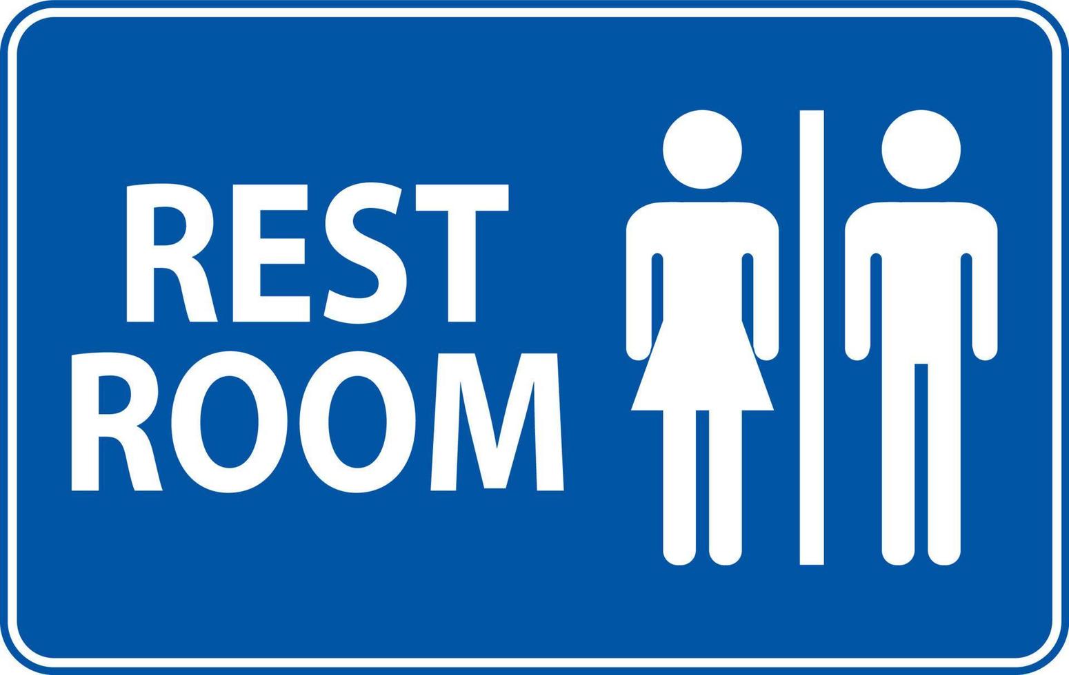 simbolo bagno cartello toilette con uomo e donna cartello vettore