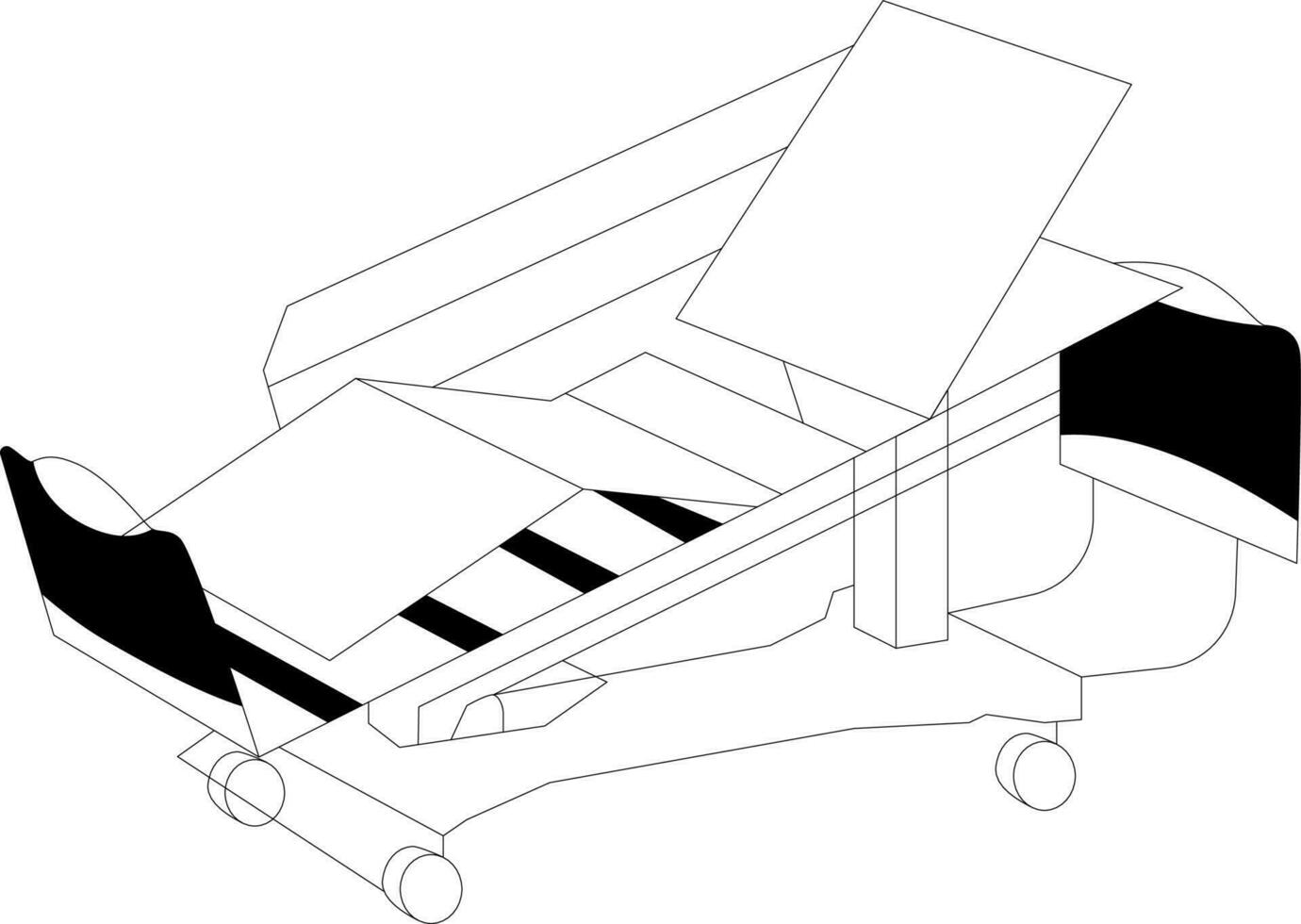 medico letto disegno vettore