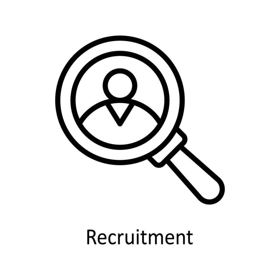 reclutamento vettore schema icone. semplice azione illustrazione azione