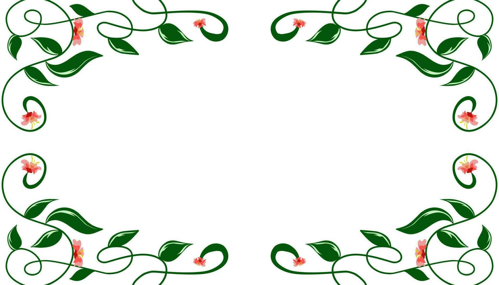sfondo illustrazione di ibisco ramoscello telaio vettore