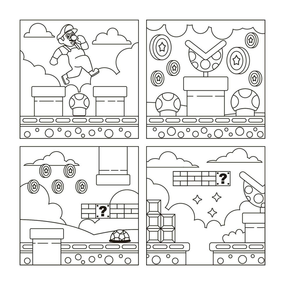 idraulico concetto nel bambini colorazione libro pagine vettore