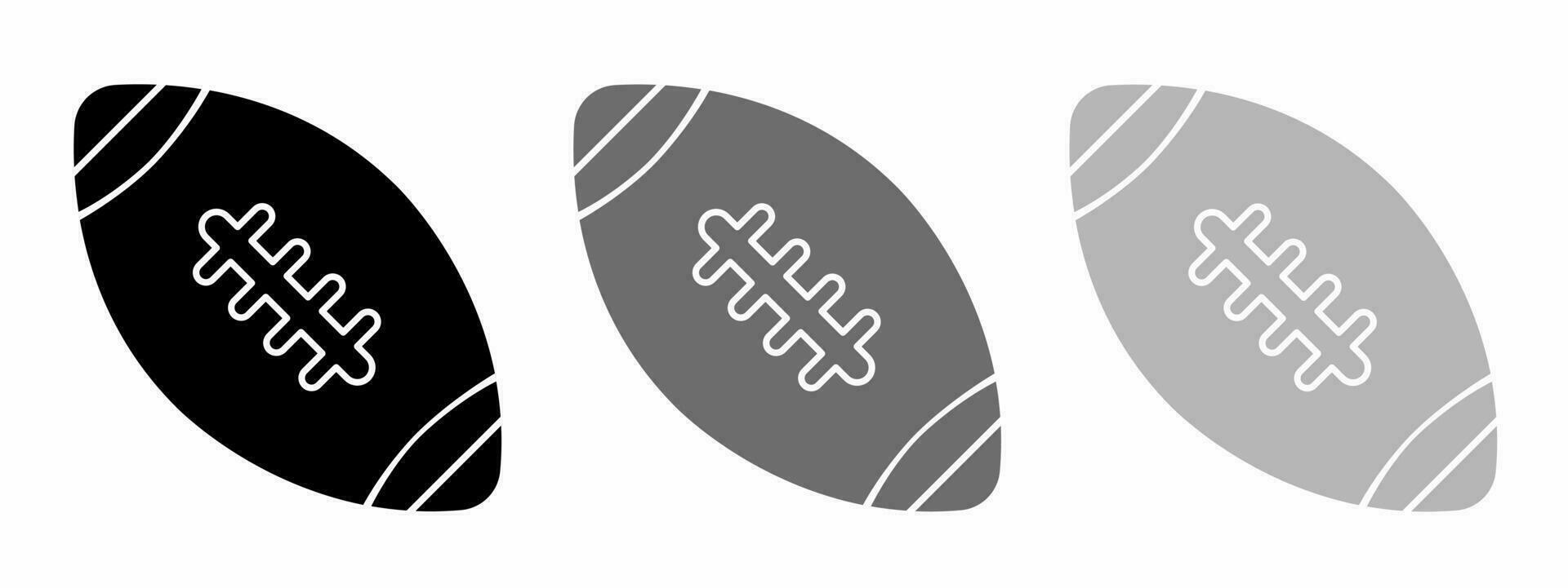 Rugby palla icona illustrazione impostato per attività commerciale. azione vettore illustrazione.