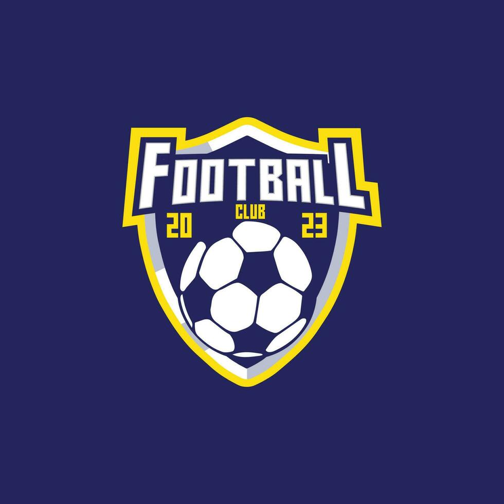 calcio distintivo con scudo logo disegni, moderno calcio distintivo logo modello vettore