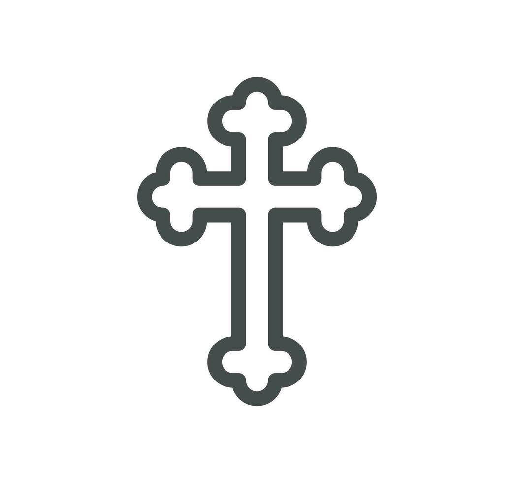 religione simboli relazionato icona schema e lineare vettore. vettore